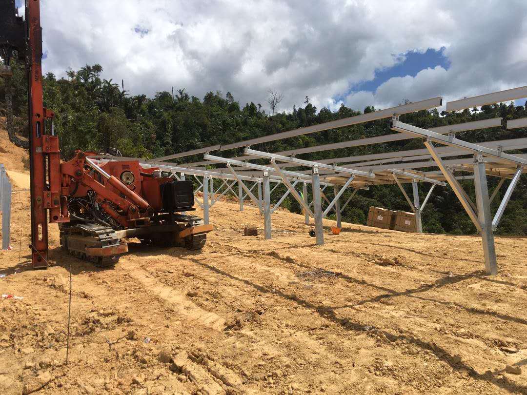 48.9MW Ramming Pile Ground Mounting Project in Malaysia 2020
