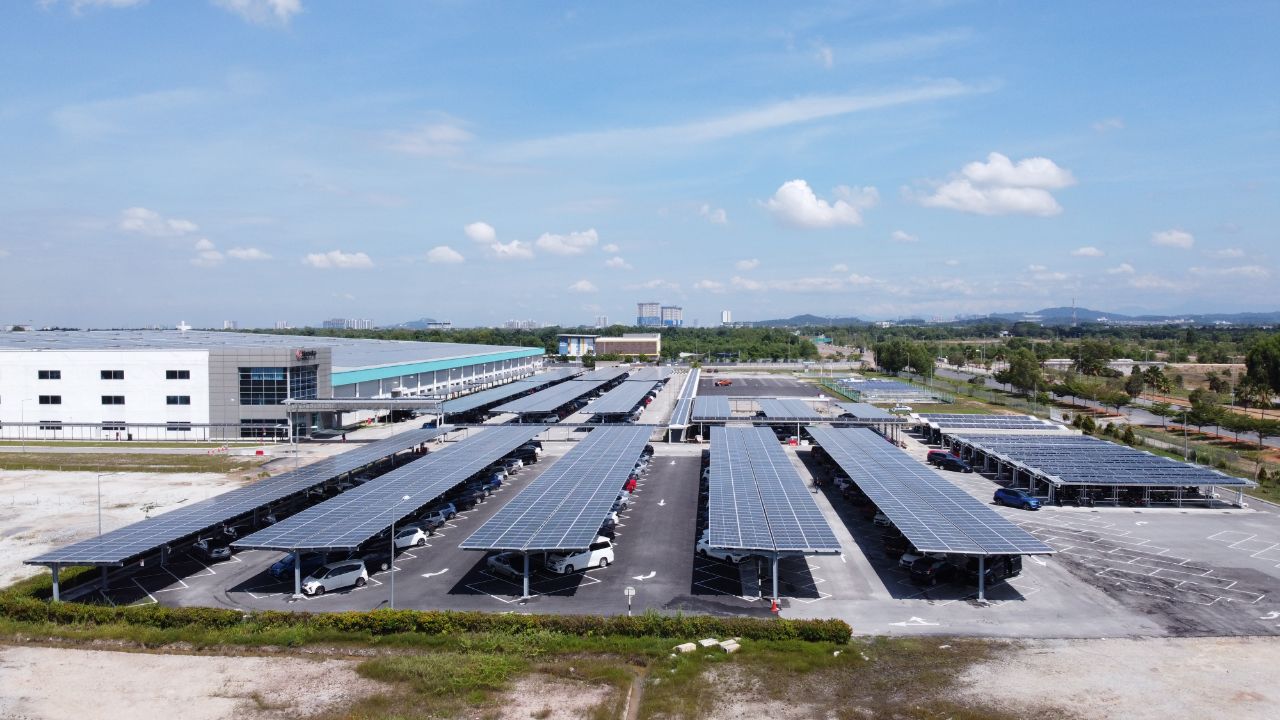  1,6 MWc Étanche projet d'abri solaire