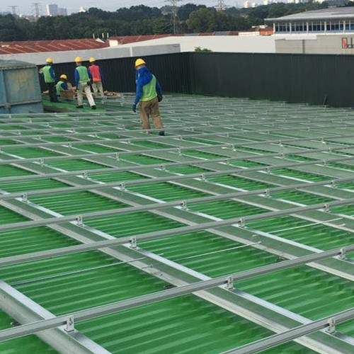  1MWp projet de toiture en métal vert en malaisie 2020 
